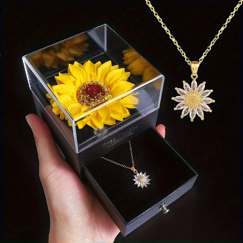 Colar Flor do Sol 🌻 – Laço de amor