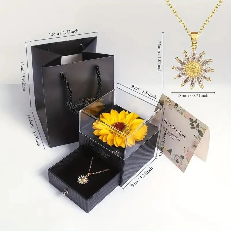 Colar Flor do Sol 🌻 – Laço de amor